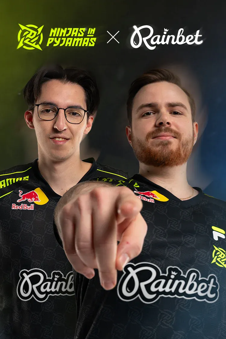 Rainbet e Ninjas in Pyjamas partnership - Annuncio ufficiale sponsor CS2